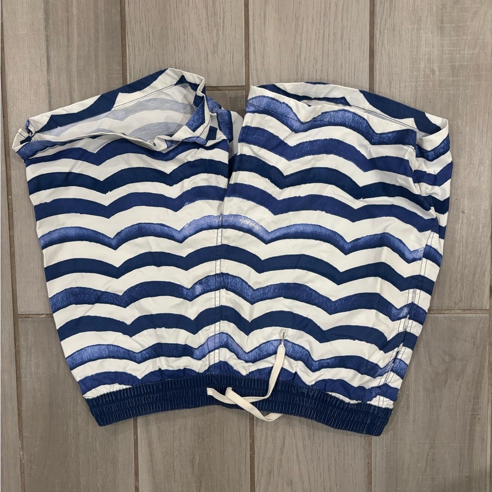 Chubbies Blue and White Striped Swim Trunks
